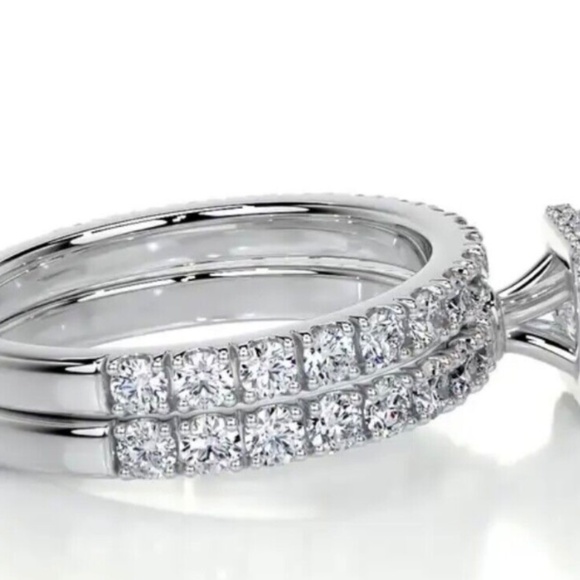 Princess cut lab diamond set - Picture 6 of 6